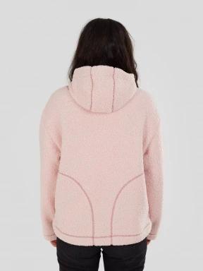 Fundango Juniper Pile Jacket női kapucnis pulóver rózsaszín színben 3