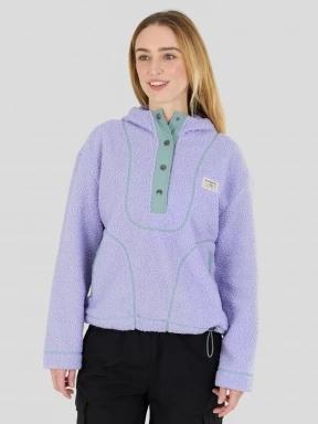 Fundango Juniper Pile Jacket női kapucnis pulóver lila színben 1