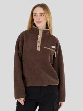 Fundango Pacha Fleece Jacket női polár pulóver barna színben 1