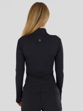 Fundango Flow Thermo Zip Up női hosszú ujjú sport póló fekete színben 3