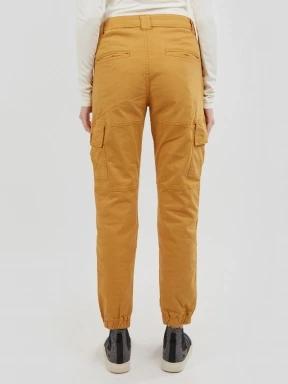 Fundango Alina Cargo Pants női oldalzsebes utcai nadrág sárga színben 3
