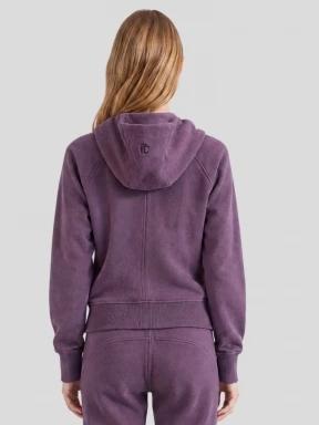 Fundango Coreline Full-Zip Sweater női kapucnis pulóver lila színben 3