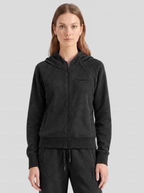 Fundango Coreline Full-Zip Sweater női kapucnis pulóver fekete színben 1