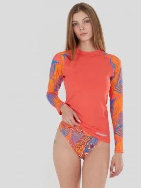 Fundango Joyce Long Sleeve Rashguard női hosszú ujjú lycra rózsaszín színben 1