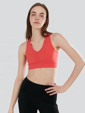 Fundango Seamless Sport Bra női sportmelltartó narancssárga színben 1