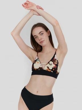 Fundango Sahara V-neck Cami Top női bikini felső fekete színben 1