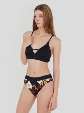 Fundango Sahara V-neck Cami Top női bikini felső fekete színben 1