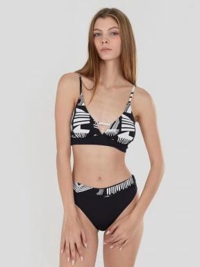 Fundango Sahara V-neck Cami Top női bikini felső fekete színben 1