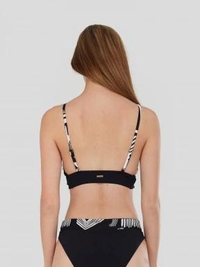 Fundango Sahara V-neck Cami Top női bikini felső fekete színben 3