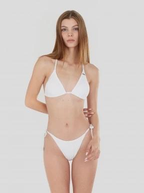 Fundango Innisfil Triangle Jacquard Top női bikini felső fehér színben 1