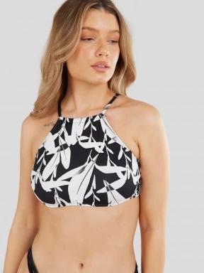 Fundango Hogg High Neck Top női bikini felső fekete színben 1