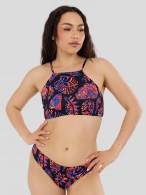 Fundango Hogg High Neck Top női bikini felső fekete színben 1