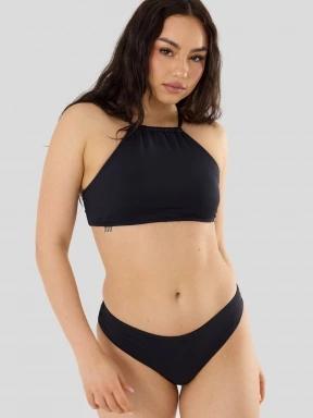 Fundango Hogg High Neck Top női bikini felső fekete színben 1
