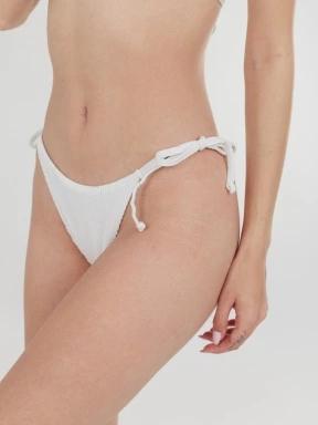 Fundango Innisfil II Tie-side Jacquard Bottom női bikini alsó fehér színben 1