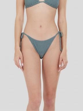 Fundango Innisfil II Tie-side Jacquard Bottom női bikini alsó zöld színben 1