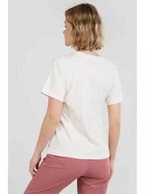 Fundango Bolton T-shirt női rövid ujjú póló homok színben 3