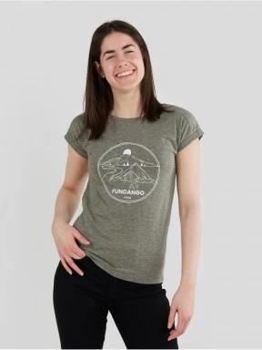 Fundango Amira T-shirt női rövid ujjú póló oliva színben 1
