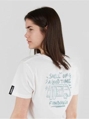 Fundango Bolton T-shirt női rövid ujjú póló fehér színben 1