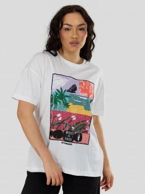 Fundango Sunshine II Surf-T női rövid ujjú póló fehér színben 1
