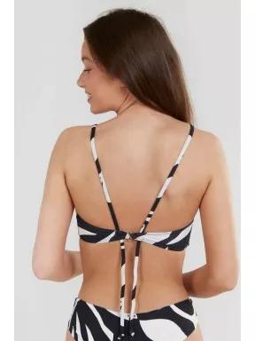 Fundango Hogg High Neck Top női bikini felső fekete színben 3