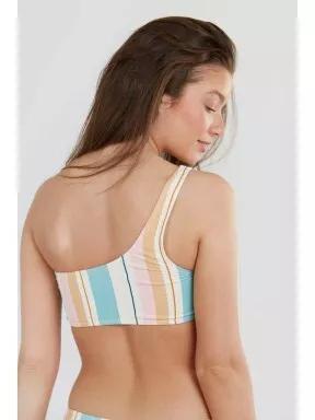 Fundango Madison One Shoulder Top női bikini felső fehér színben 3