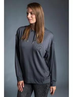 Fundango RICHMOND Hooded Pullover női kapucnis pulóver szürke színben 3