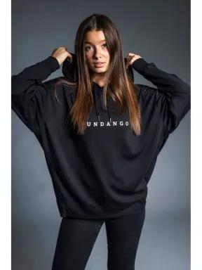 Fundango RICHMOND Hooded Pullover női kapucnis pulóver fekete színben 1