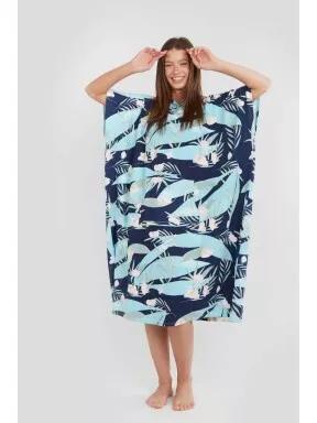 Fundango Amarante Surf Poncho női fürdőköpeny kék színben 1