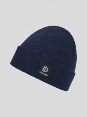 Fundango Nahu Beanie kötött sapka sötétkék színben 1