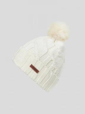 Fundango Renna Beanie női bojtos sapka fehér színben 1