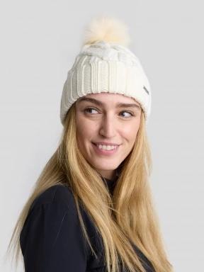 Fundango Renna II Beanie női kötött sapka fehér színben 3