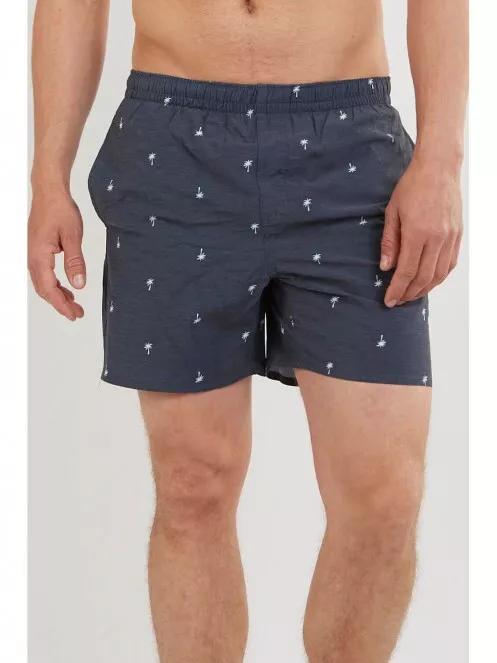 Fundango Bono Print Boardshort férfi fürdőnadrág sötétkék színben 2