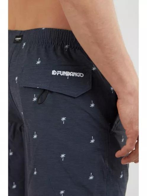 Fundango Bono Print Boardshort férfi fürdőnadrág sötétkék színben 5