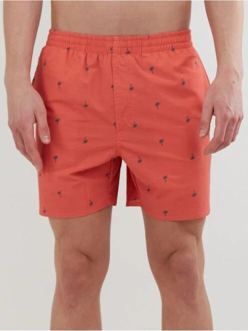 Fundango Bono Print Boardshort férfi fürdőnadrág piros színben 2
