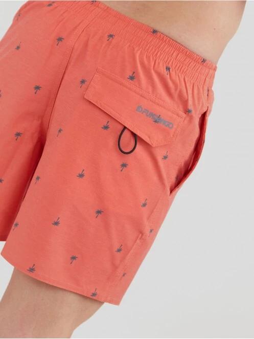 Fundango Bono Print Boardshort férfi fürdőnadrág piros színben 5