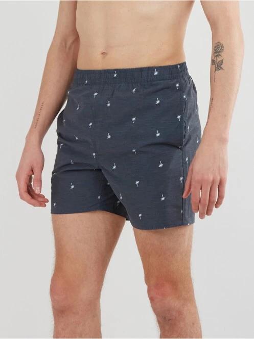 Fundango Bono Print Boardshort férfi fürdőnadrág sötétkék színben 2