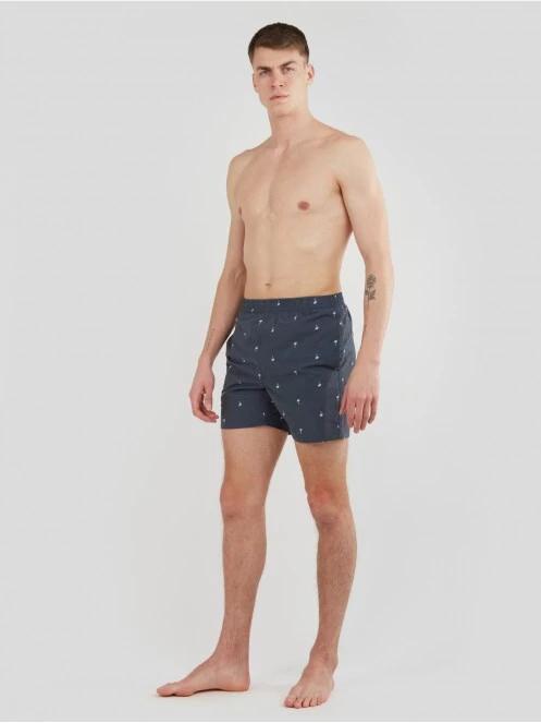 Fundango Bono Print Boardshort férfi fürdőnadrág sötétkék színben 5
