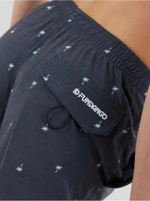 Fundango Bono Print Boardshort férfi fürdőnadrág sötétkék színben 6