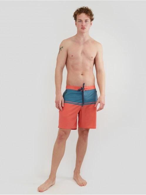 Fundango Morris Boardshort férfi beach short piros színben 4