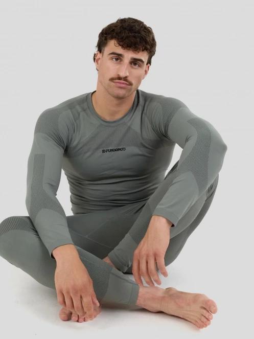 Fundango Seamless Baselayer Set férfi aláöltöző szett zöld színben 4