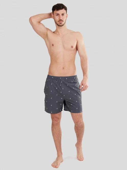 Fundango Bono Print Boardshort férfi boardshort sötétkék színben 4
