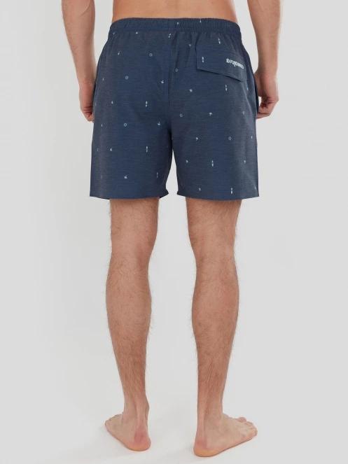 Fundango Bono Print Boardshorts férfi boardshort sötétkék színben 3