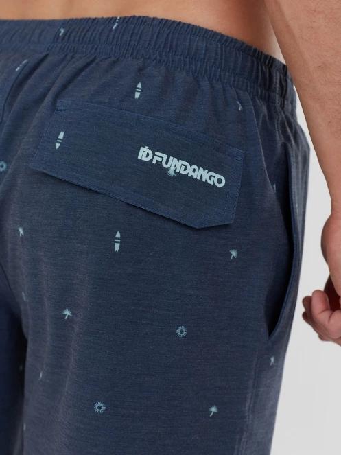 Fundango Bono Print Boardshorts férfi boardshort szürke színben 6