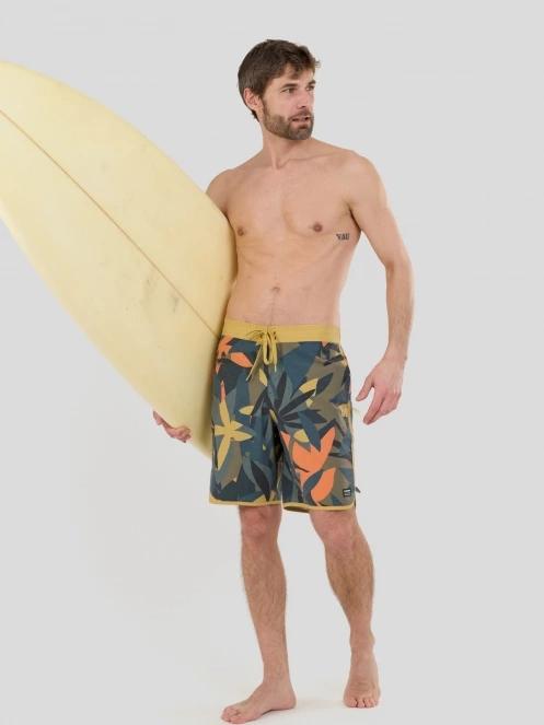 Fundango Neal Boardshorts férfi boardshort sárga színben 4