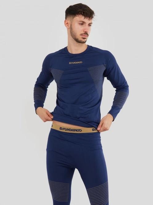 Fundango Seamless Baselayer Set férfi aláöltöző szett sötétkék színben 5