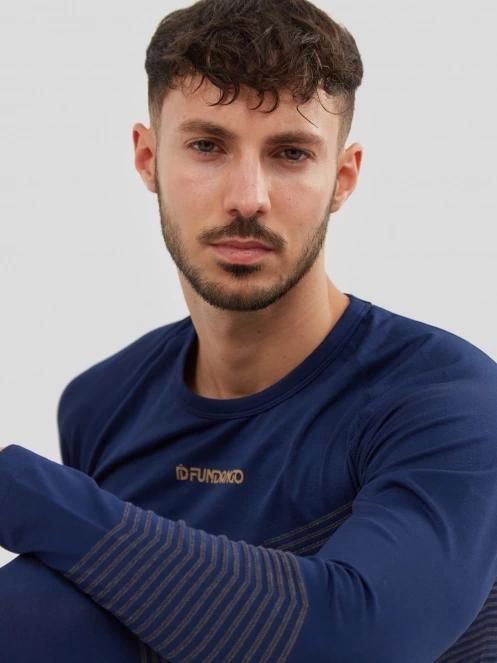Fundango Seamless Baselayer Set férfi aláöltöző szett sötétkék színben 9