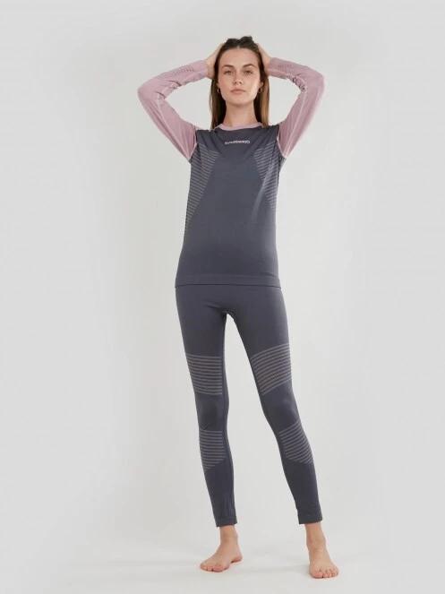 Fundango Seamless Baselayer Set női aláöltöző szett szürke színben 4