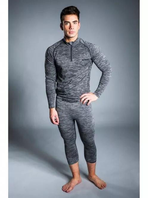 Fundango SEAMLESS HALFZIP Baselayer Set férfi aláöltöző felső szürke színben 2