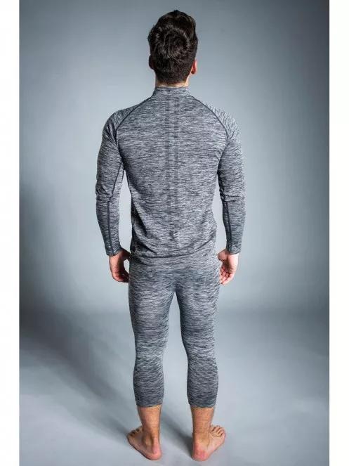 Fundango SEAMLESS HALFZIP Baselayer Set férfi aláöltöző felső szürke színben 3