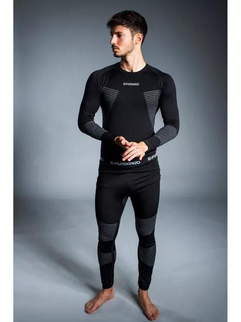 Fundango SEAMLESS  Baselayer Set férfi aláöltöző szett fekete színben 9